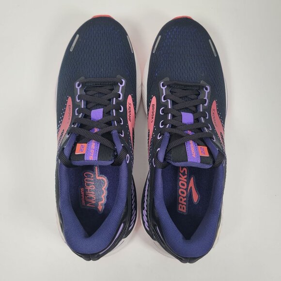Brooks Adrenaline GTS 22 Women's Black Purple Running Shoes US Size 9B - Picture 7 of 11